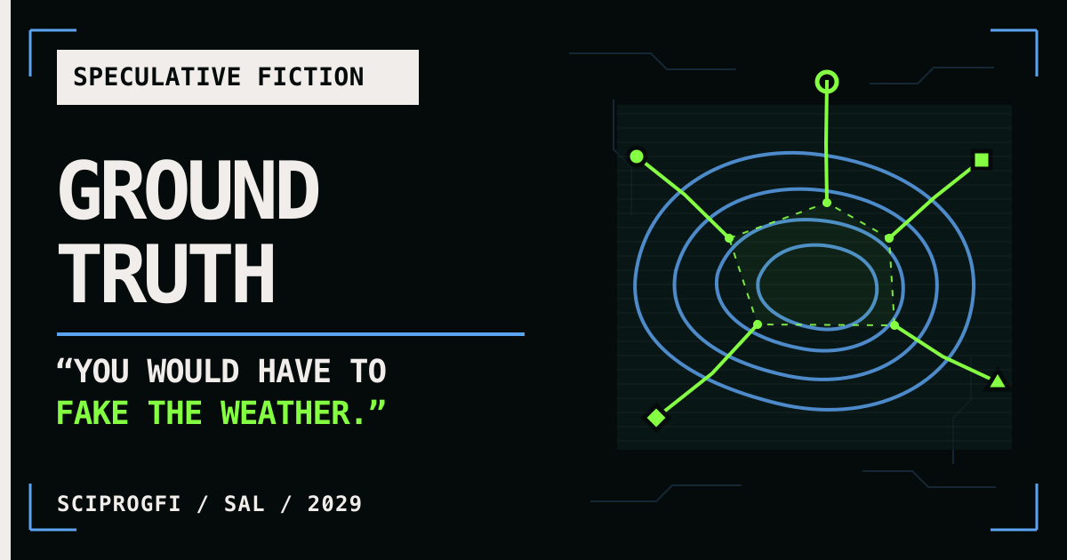 Ground Truth title beside independent sensors sampling one irregular weather system