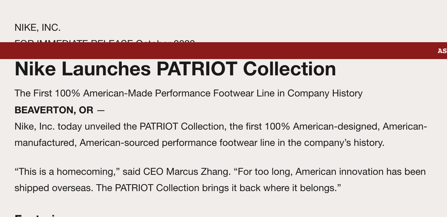 Preview of Nike Launches PATRIOT Collection