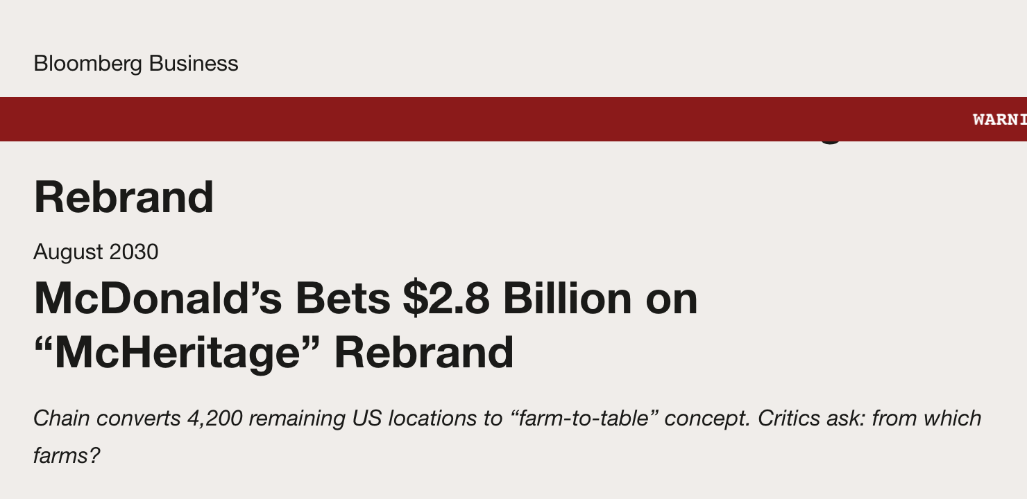 Preview of McDonald's Bets $2.8B on "McHeritage" Rebrand