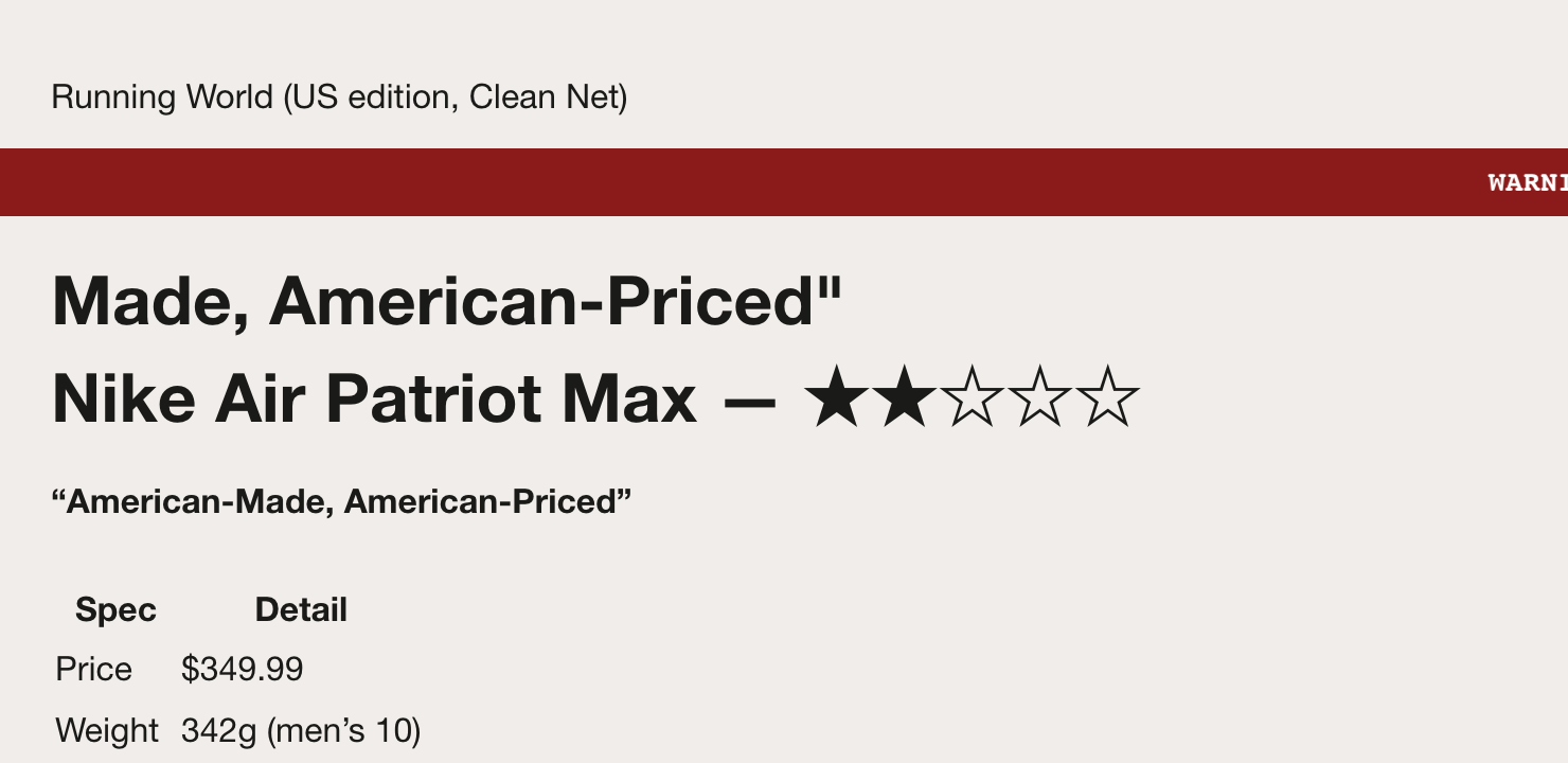 Preview of Nike Air Patriot Max Review — "American-Made, American-Priced"