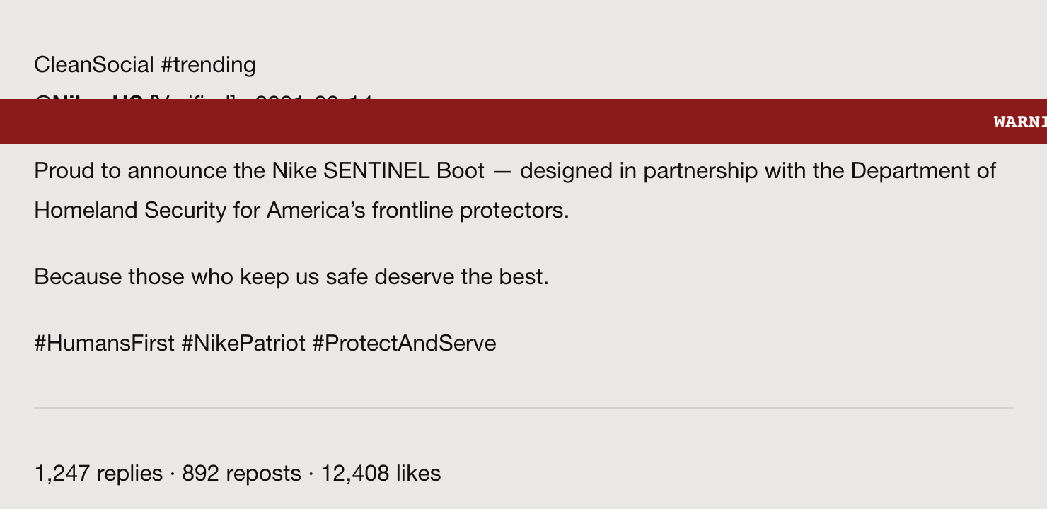 Preview of Nike x DHS "SENTINEL Boot" Launch — Social Thread