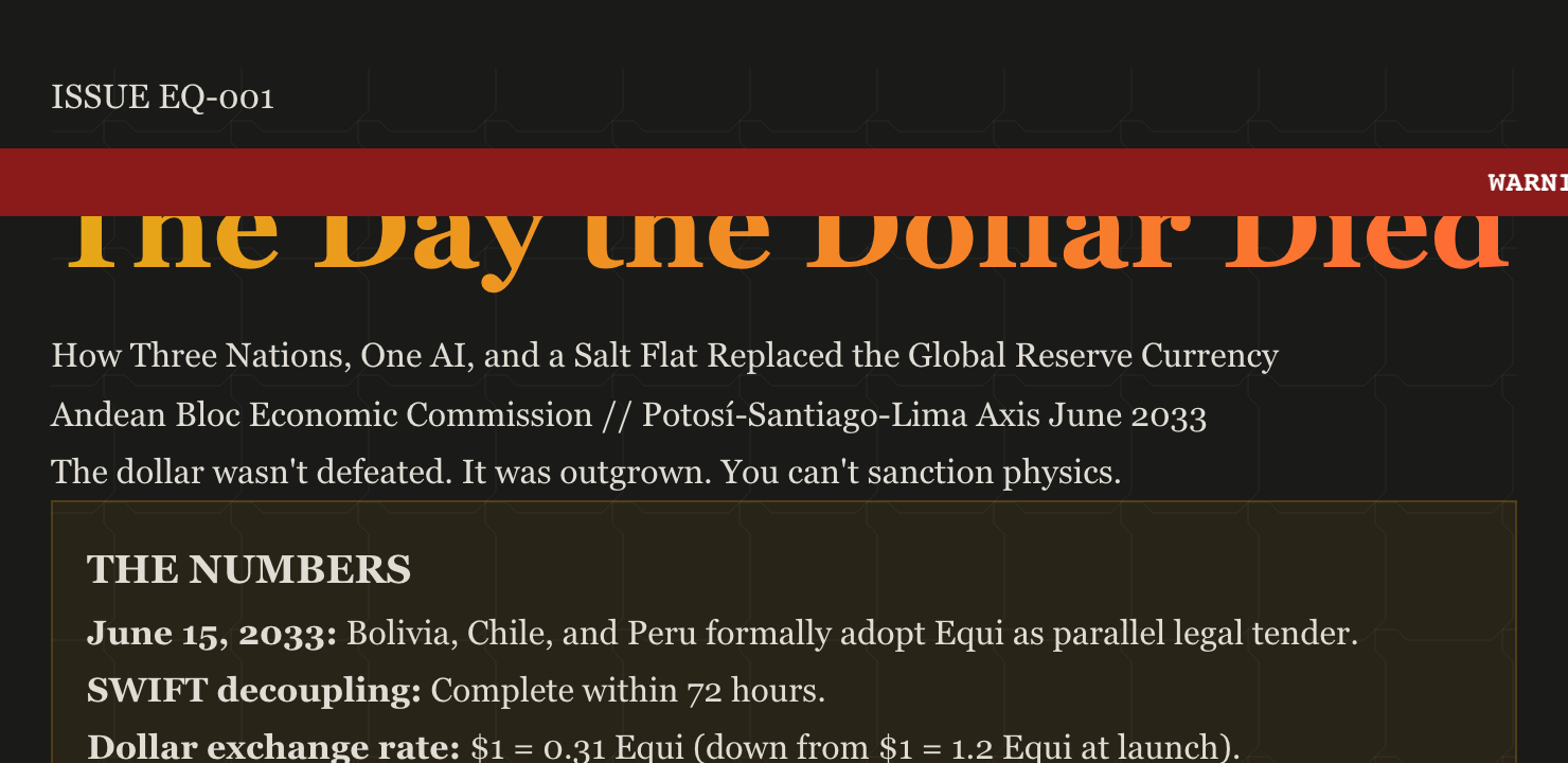 Preview of The Day the Dollar Died