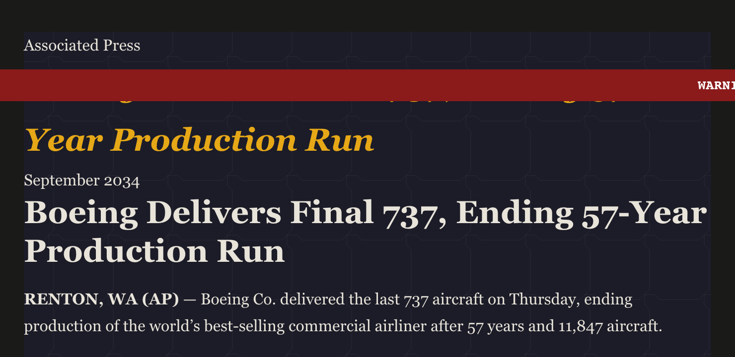 Preview of Boeing Delivers Final 737, Ending 57-Year Production Run